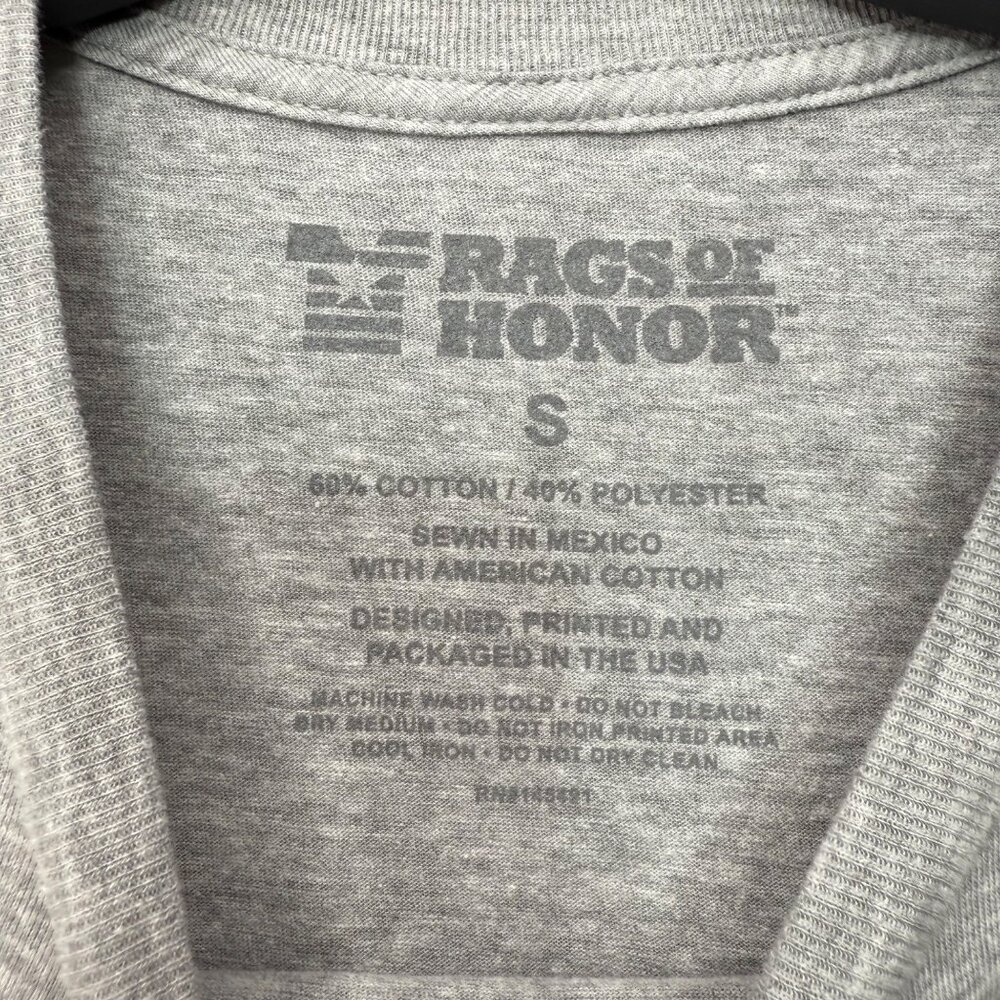 Rags Of Honor S Gray Supporting At Risk Veterans T-Shirt Patriotic Flag Graphic - Picture 2 of 6